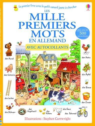 Les mille premiers mots en allemand : avec autocollants