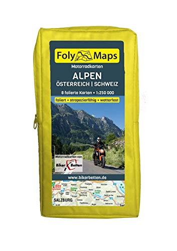 FolyMaps Motorradkarten Alpen Österreich Schweiz: 1:250 000