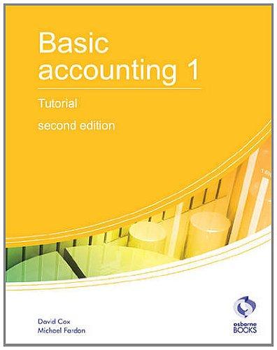 Basic Accounting 1 Tutorial (AAT Accounting - Level 2 Certificate in Accounting)