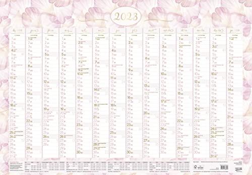 Wandtimer Ginkgo 2023: 14 Monate (Dezember 2022 - Januar 2024) / Ferientermine und Feiertage / 68 x 47 cm