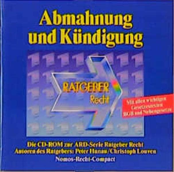 Abmahnung und Kündigung, 1 CD-ROM