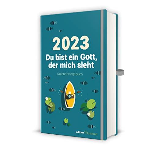 Du bist ein Gott, der mich sieht. Kalendertagebuch zur Jahreslosung 2023 / Christlicher Kalender mit den Herrnhuter Losungen / Taschenkalender / Handlicher Terminplaner im Format 10,7 x 17 cm