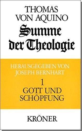 Summe der Theologie, 3 Bde., Bd.1, Gott und Schöpfung (Kröners Taschenausgaben (KTA))