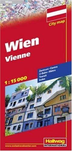 City map Wien 1 : 15 000: Zentrum, U-Bahn, Transit, Index