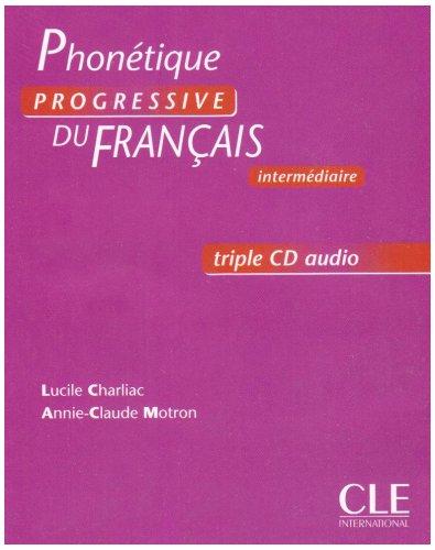 Phonétique progressive du français, triple CD audio niveau intermédiaire