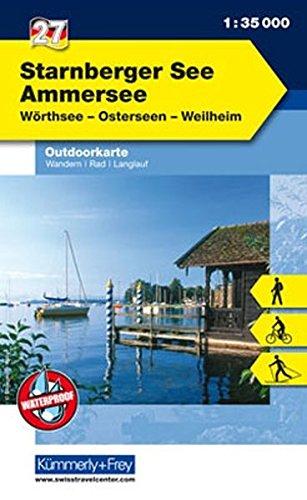 Outdoorkarte 27 Starnberger See - Ammersee 1 : 35.000: Wandern, Rad, Langlauf. Wörthsee, Weilheim (Kümmerly+Frey Outdoorkarten Deutschland)