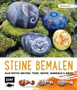 Steine bemalen: Alle Motivwelten: Tiere, Natur, Mandala und mehr