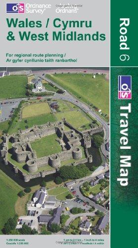 Wales and West Midlands (OS Travel Map - Road Map)