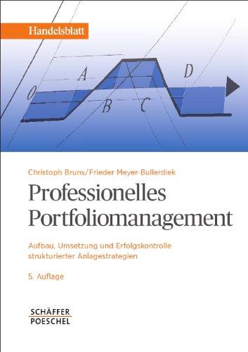 Professionelles Portfoliomanagement: Aufbau, Umsetzung und Erfolgskontrolle strukturierter Anlagestrategien