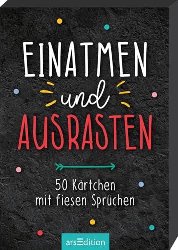 Einatmen und ausrasten: 50 Kärtchen mit fiesen Sprüchen | Ironische Sprüche im Spielkartenformat, gut gegen schlechte Laune