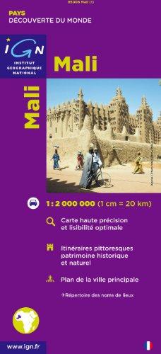 Mali 1 : 2 000 000: Carte touristique. Découverte des pays du monde. Routes. Informations touristiques. Plan de la capitale, index des noms (Pays et Villes de France)