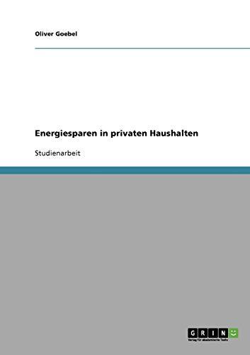 Energiesparen in privaten Haushalten