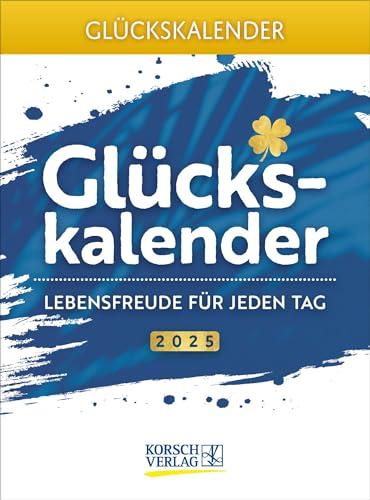 Glückskalender 2025: Aufstellbarer Tages-Abreisskalender für Kinder mit Rätseln und Spielen I 12 x 16 cm