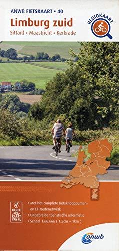 Fietskaart 40 - Limburg Zuid (Sittard, Maastricht,: 1:66.666 (ANWB fietskaart, 40)