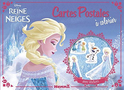 La reine des neiges : cartes postales à colorier