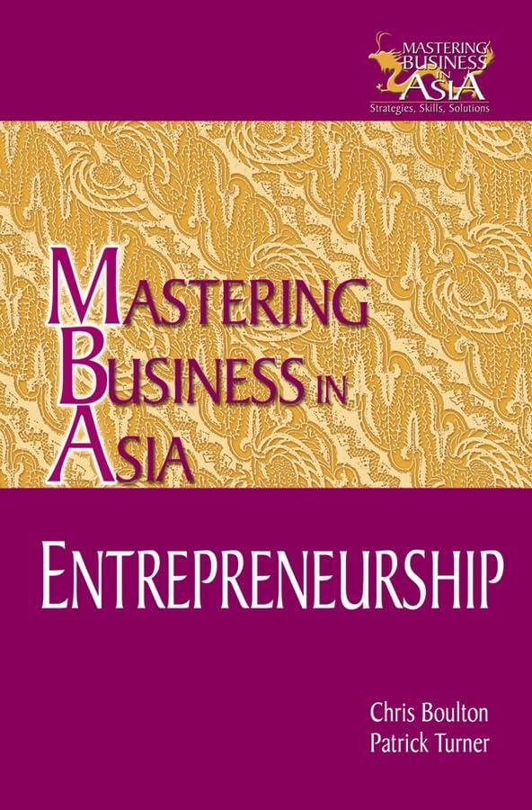 Entrepreneurship in the Mastering Business in Asia series