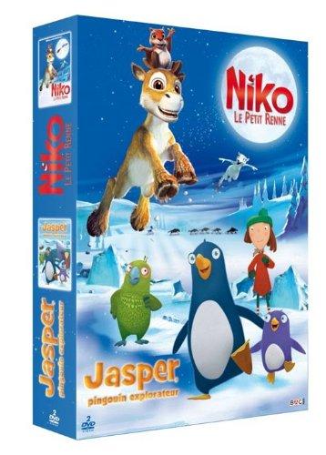 Coffret special hiver : japser pingouin explorateur ; niko le petit renne [FR Import]