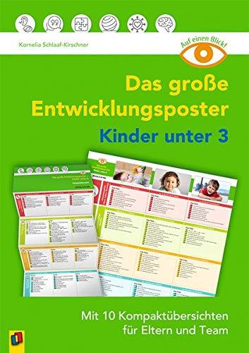 Auf einen Blick: Das große Entwicklungsposter – Kinder unter 3: Mit 10 Kompaktübersichten für Eltern und Team