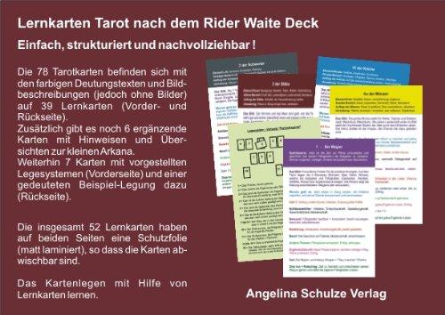 Lernkarten Tarot nach dem Rider Waite Deck: Einfach, strukturiert und nachvollziehbar! Alle Deutungen zu den 78 Tarotkarten + Legesysteme + Hinweiskarten