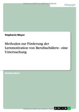 Methoden zur Förderung der Lernmotivation von Berufsschülern - eine Untersuchung