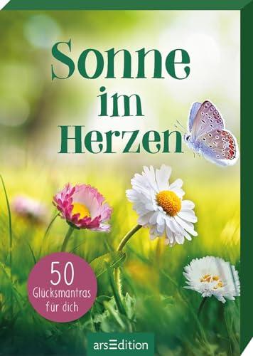 Sonne im Herzen: 50 Glücksmantras für dich | Kartenbox mit 50 positiven Botschaften und Inspirationen