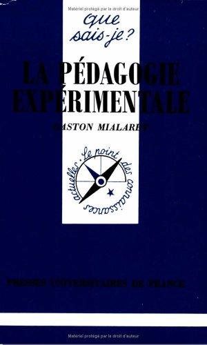 La pédagogie expérimentale