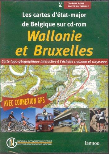 Wallonie et Bruxelles: Les cartes d'état-major de Belgique sur cd-rom