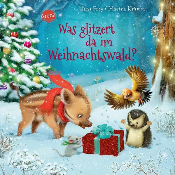 Was glitzert da im Weihnachtswald?: Pappbilderbuch zu Weihnachten mit Ausklappseiten und Stanzungen ab 2 Jahren