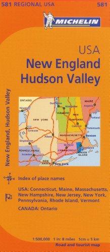 Michelin Usa: New England, Hudson Valley Map 581 (Michelin Maps)