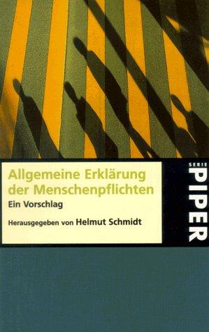 Allgemeine Erklärung der Menschenpflichten: Ein Vorschlag