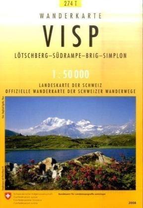 Swisstopo 1 : 50 000 Visp: Lötschberg - Südrampe - Brig - Simplon. Offizielle Wanderkarte der SAW (Wanderkarten)