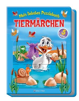 Mein liebstes Puzzlebuch Tiermärchen: 5 bekannte Tiermärchen mit dazugehörigen 24-teiligen Puzzles in einem Buch!