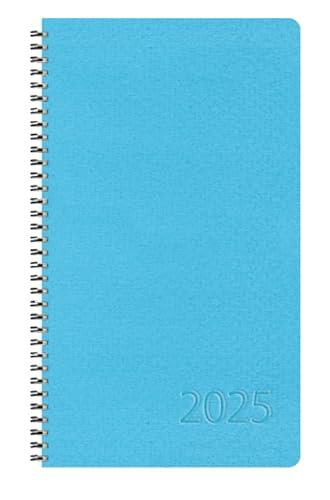 Taschenkalender Wochentimer Small Blau 2025: Terminplaner mit Wochenkalendarium. Ringbuch mit Hardcover. 1 Woche 2 Seiten. 8,7 x 15,3 cm