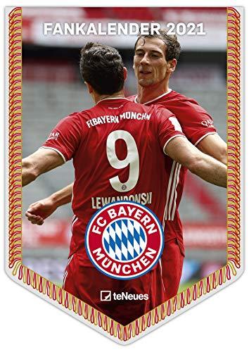 FC Bayern München 2021 - Mini-Bannerkalender - Fan-Kalender - Fußball-Kalender - 21x29,7 - Sport