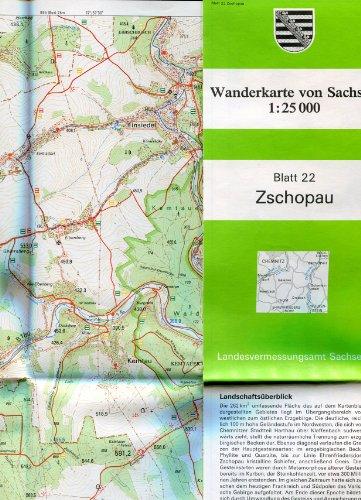 Zschopau: Wanderkarte 1:25 000, Ausgabe mit Wander- und Reitwegen (WK25 Blatt 22)