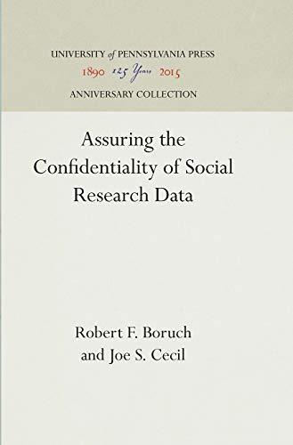 Assuring the Confidentiality of Social Research Data (Anniversary Collection)