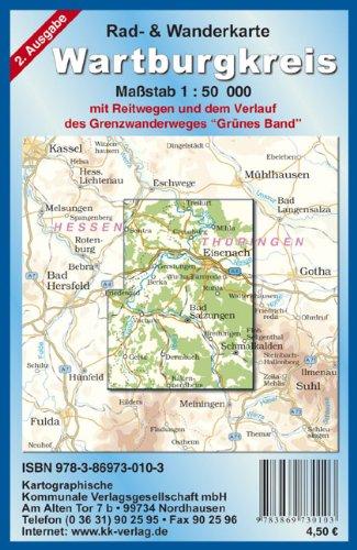 Wartburgkreis: Rad- und Wanderkarte Maßstab 1:50 000