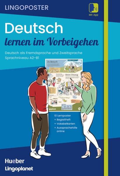 Lingoposter: Deutsch lernen im Vorbeigehen: 10 Lernposter / Paket: Sprachposter + Vokabelkarten + Begleitheft + App (Lingoplanet)