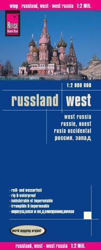 Russland, West Teil 1 : 2 000 000: Alle Ortsnamen auch in kyrillisch. Höhenlinien und Höhenschichten-Relief. GPS-tauglich, mit Gradnetz. Klassifiziertes Straßennetz. Ausführlicher Ortsindex