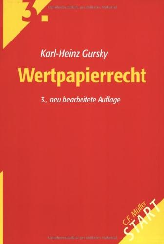 Wertpapierrecht (Start ins Rechtsgebiet)