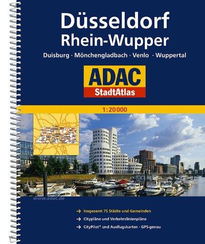 ADAC StadtAtlas Düsseldorf/Rhein-Wupper mit Duisburg, Mönchengladbach, Venlo, Wu: ppertal 1:20 000: 75 Städte und Gemeinden mit Postleitzahlen im ... Bergisches Land, Sauerland und Rothaargebirge