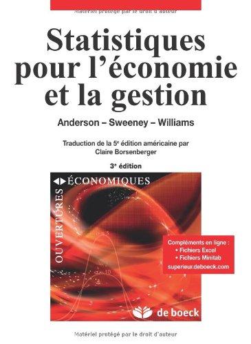 Statistiques pour l'économie et la gestion