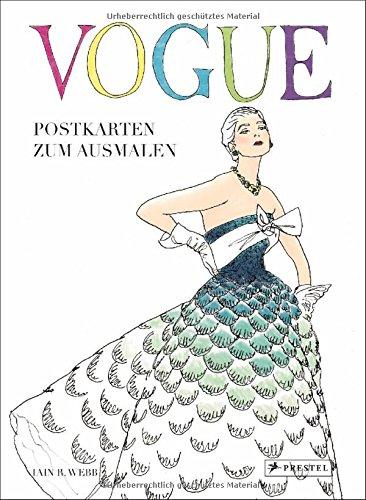 VOGUE - Postkarten zum Ausmalen: Postkartenbuch mit 24 Motiven zum Ausmalen