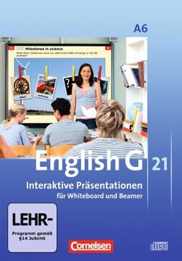 English G 21 - Materialien für Whiteboard und Beamer - Ausgabe A / Abschlussband 6: 10. Schuljahr - 6-jährige Sekundarstufe I - Interaktive Präsentationen für Whiteboard und Beamer: CD-ROM