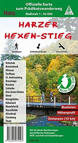 Harzer Hexen-Stieg: Offizielle Karte zum Prädikatswanderweg