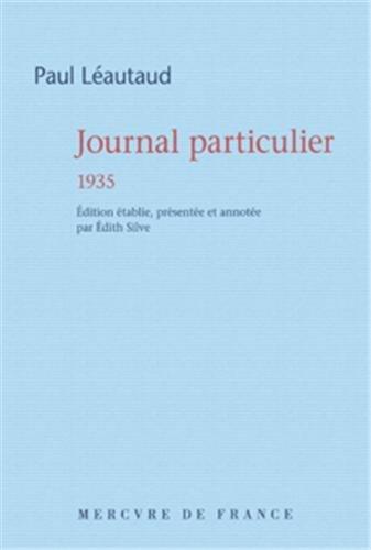 Journal particulier. 1935