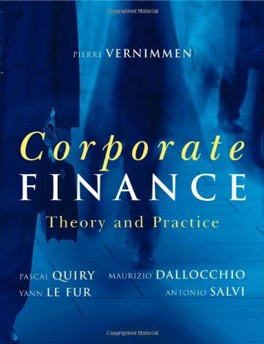 Corporate Finance. Theory and Practice