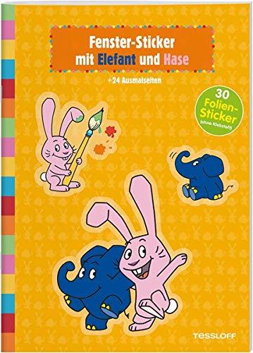 Fenster-Sticker mit Elefant und Hase