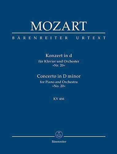 Konzert für Klavier und Orchester Nr. 20 d-Moll KV 466. Studienpartitur, Urtextausgabe