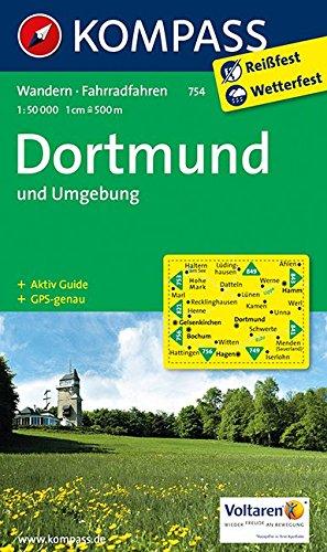 Dortmund und Umgebung: Wanderkarte mit Aktiv Guide und Radrouten. 1:50000 (KOMPASS-Wanderkarten, Band 754)